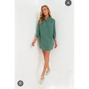 Tuckernuck Pomander Place Polly Mini Dress Women Small Green Preppy Old Money
